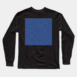 Timothy in Blue Crosshatching Long Sleeve T-Shirt